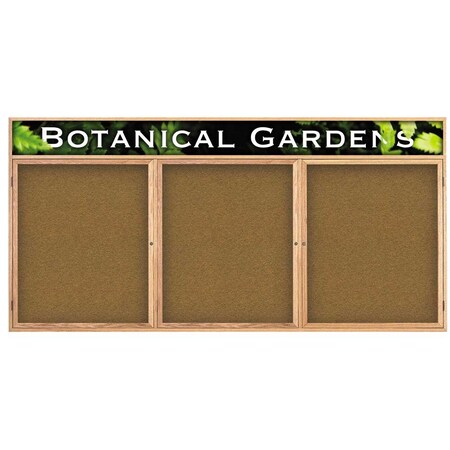 United Visual Products Single Door Enclosed EZ Tack Board, 36"x36", Walnut/White UV102EZ-WHITE-WALNUT